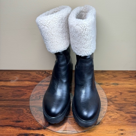 Marc Fisher Women’s Willoe Boot with genuine Shearling Trim - Picture 7 of 13